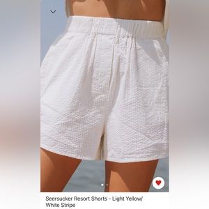 Daily Drills Seersucker Resort Short (Light Yellow and White)